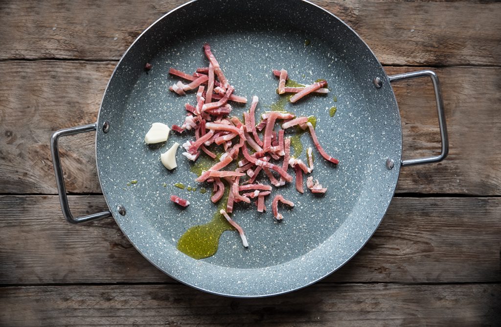 carbonara con carciofi