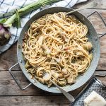 carbonara con carciofi