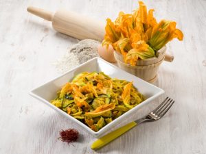 Pasta con zucchine e zafferano