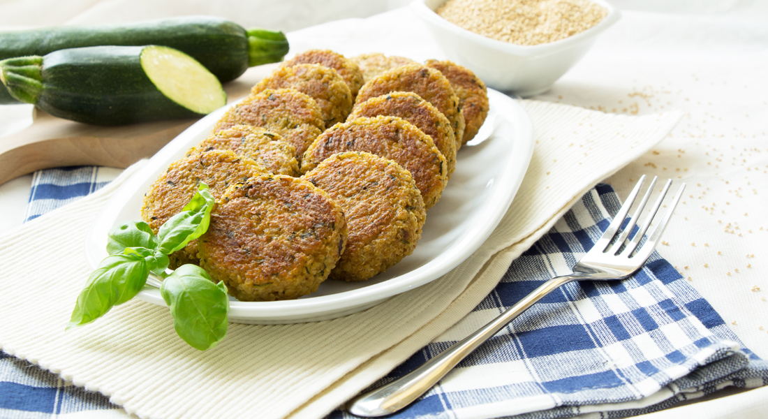 polpette di quinoa senza glutine con zucchine