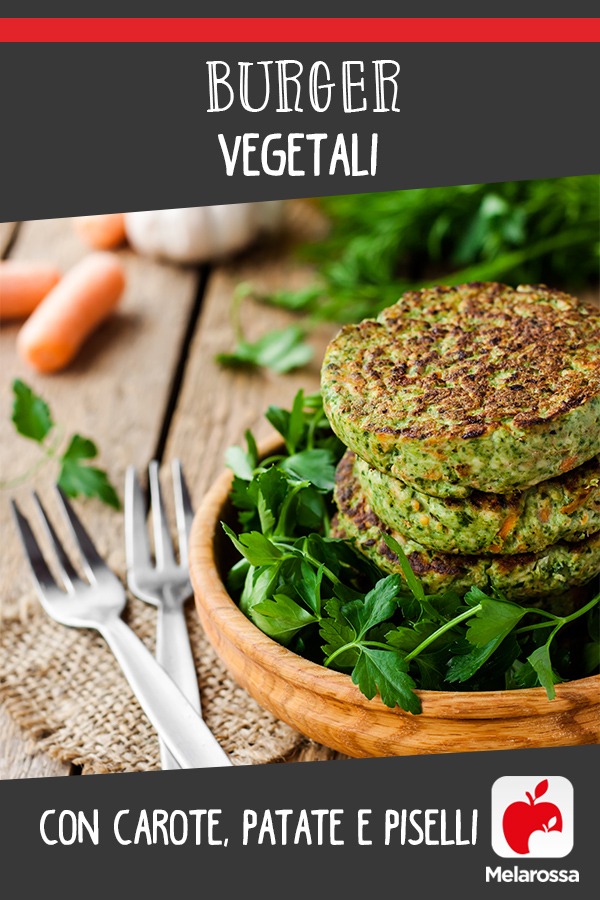 burger vegetali carote piselli patate