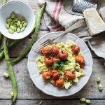 Pasta di fave fresche con pomodorini 1
