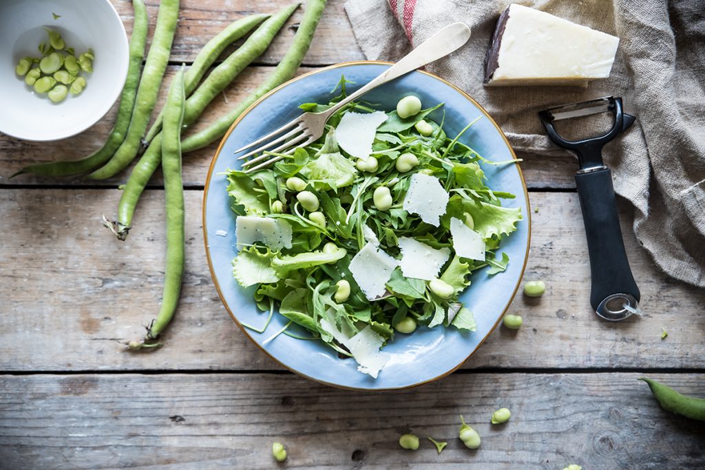 insalata di fave e pecorino