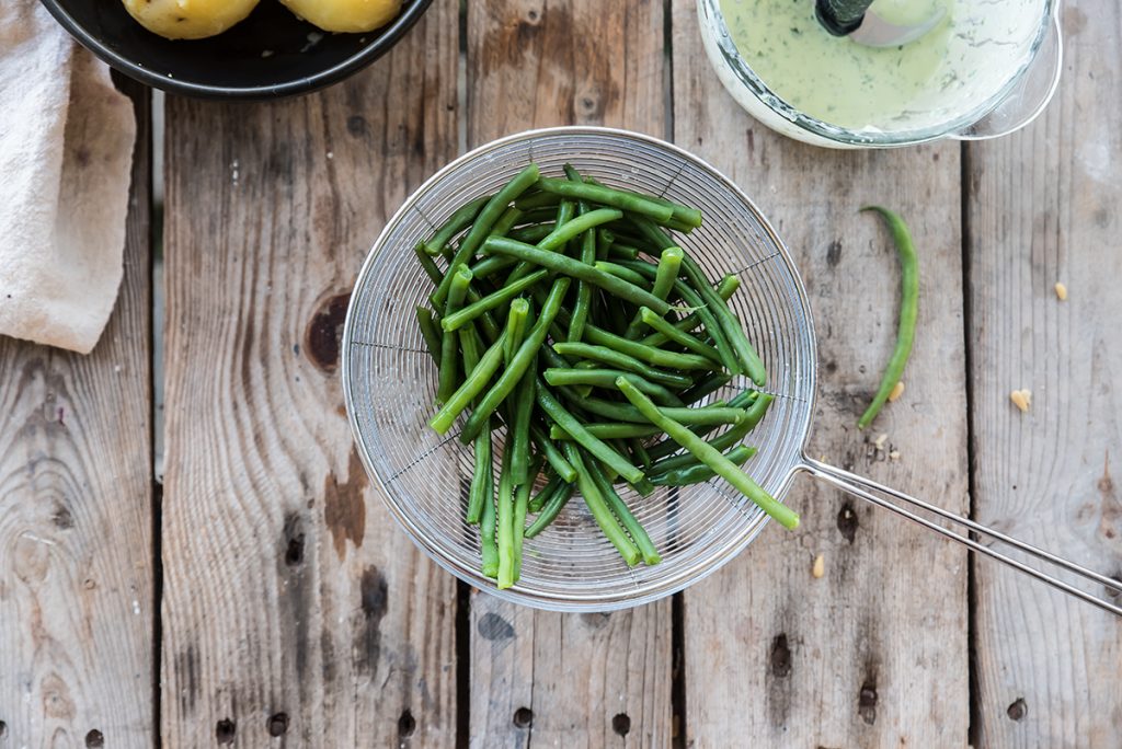 insalata di patate lessa i fagiolini