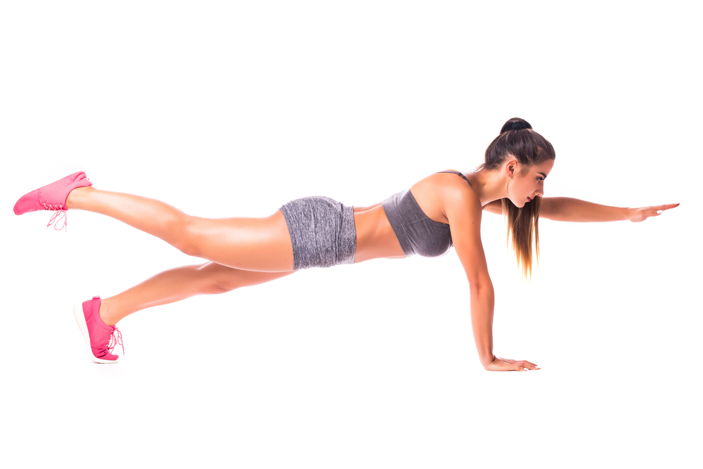 plank braccia gamba alternate: challenge plank