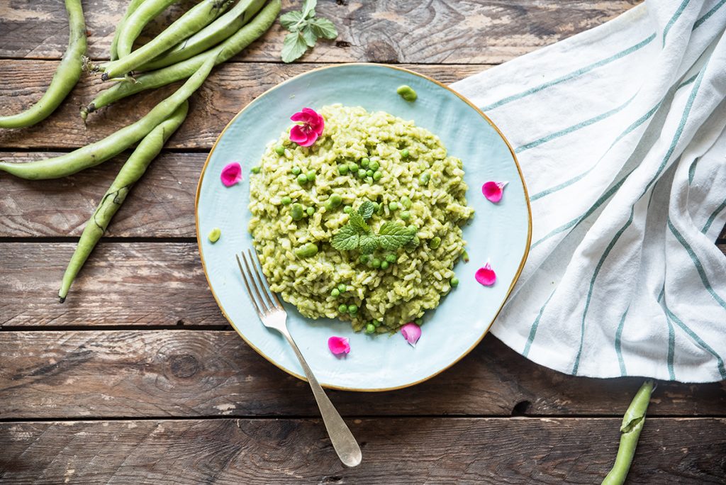 risotto con crema fave
