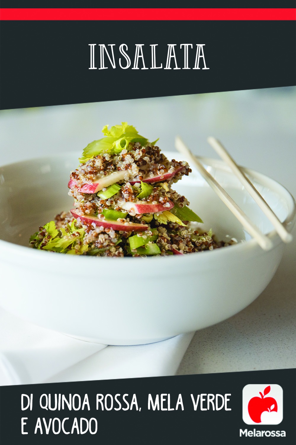 Insalata di quinoa rossa