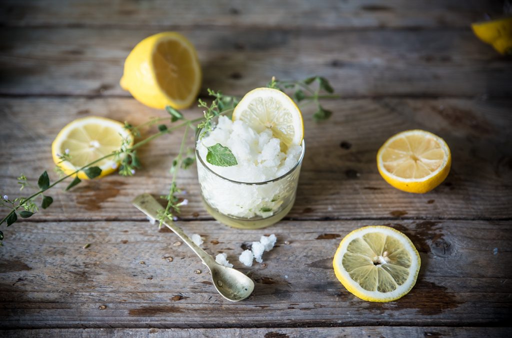 Granita al limone e menta