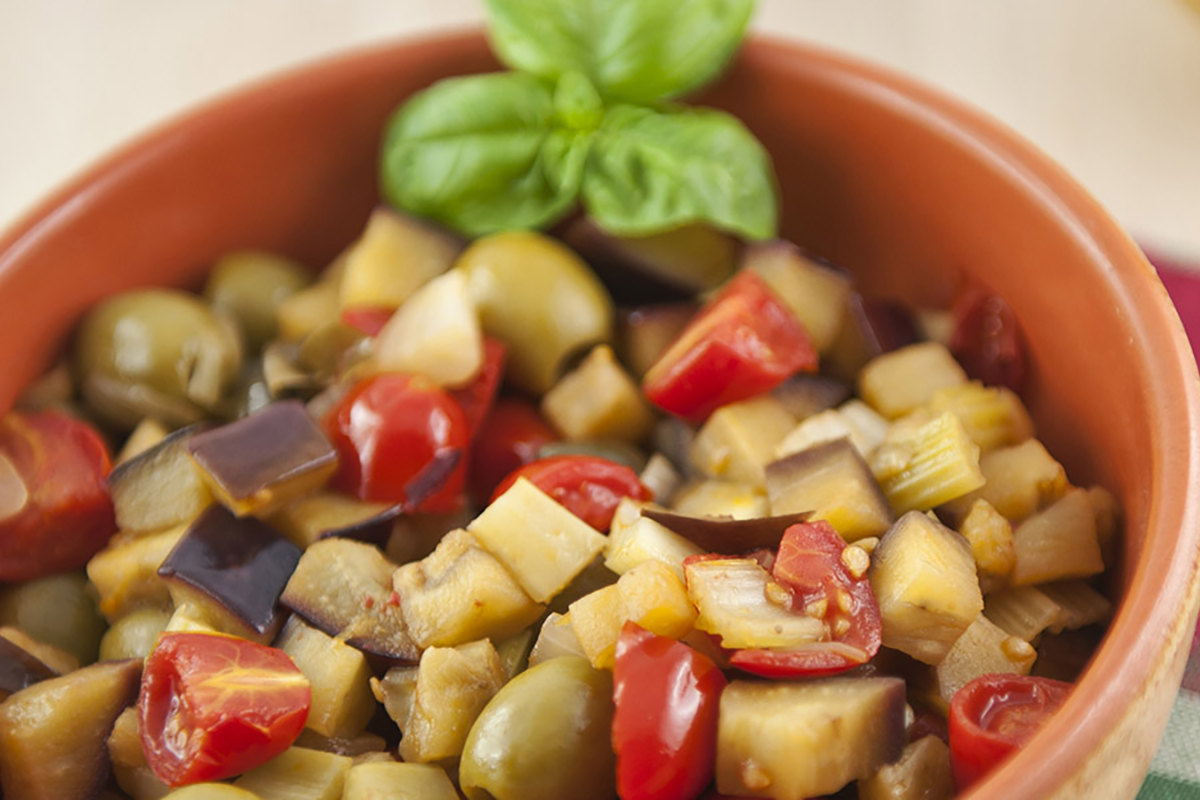 ricette con melanzane caponata light