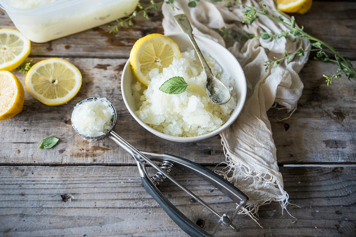 ricette detox, granita limone e menta