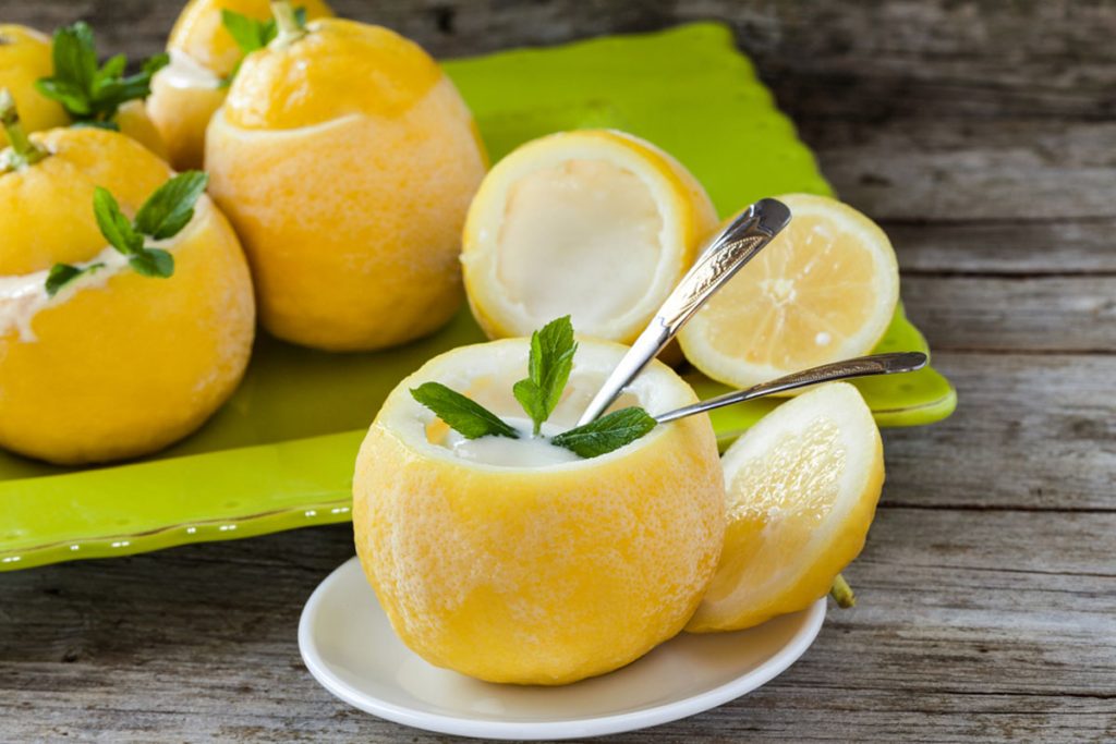 dolci estivi sorbetto al limone