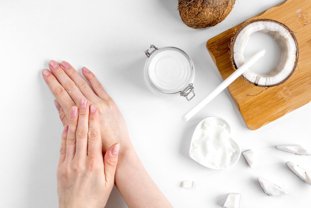 olio di cocco per le mani