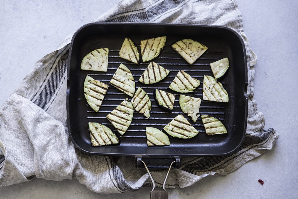 spiedini di verdure, come grigliare le melanzane