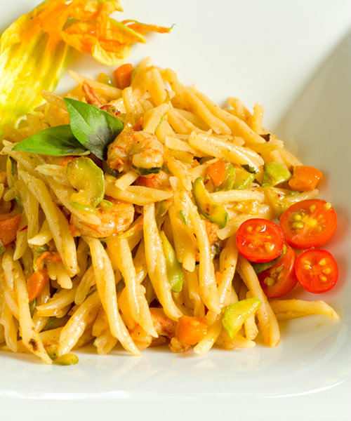 trofie zucchine gamberetti