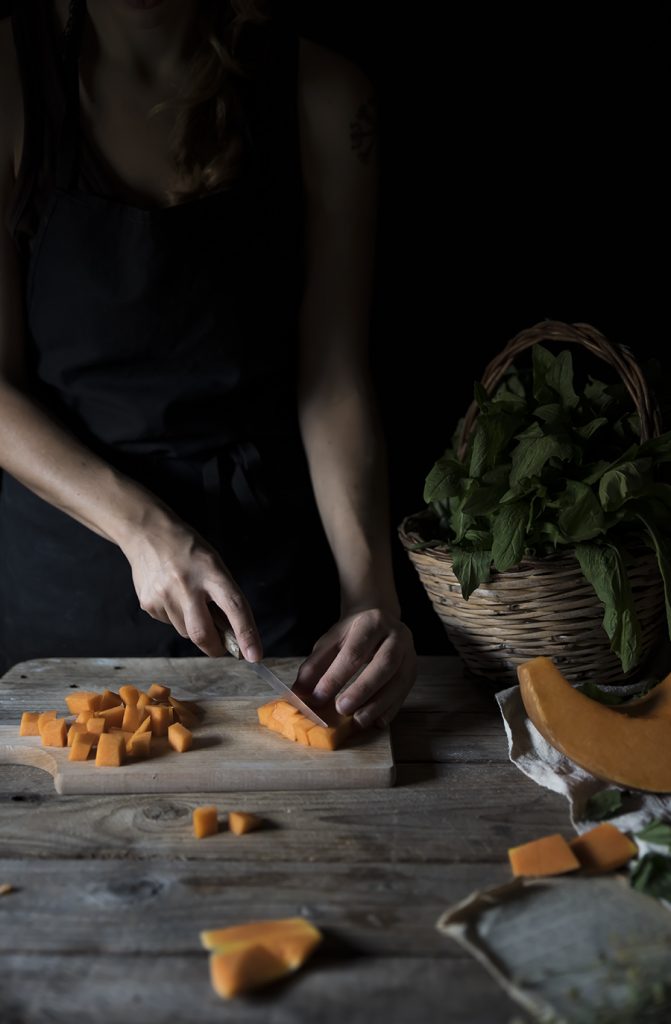 crostata zucca cubetti