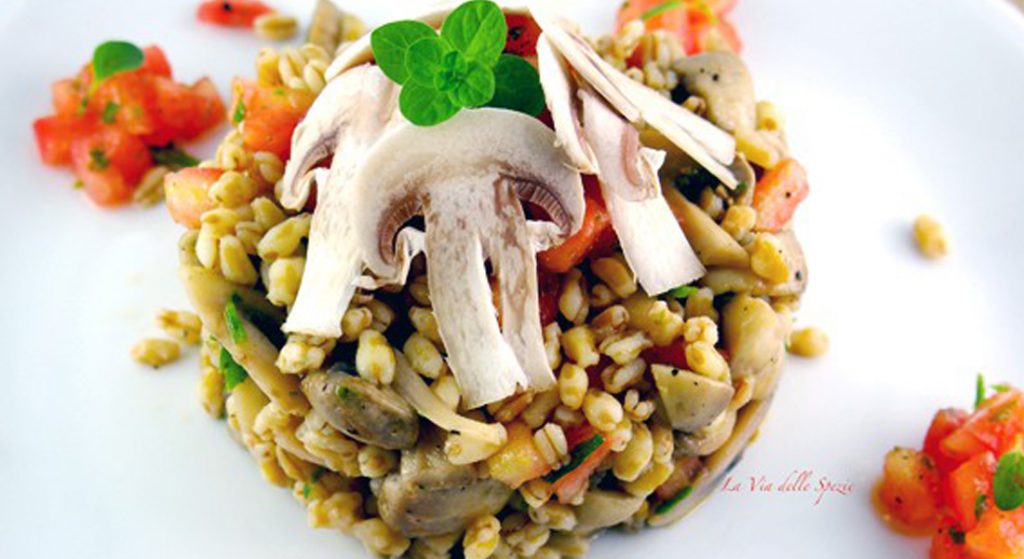Insalata tiepida di kamut con champignon 2 insalata kamut champignon