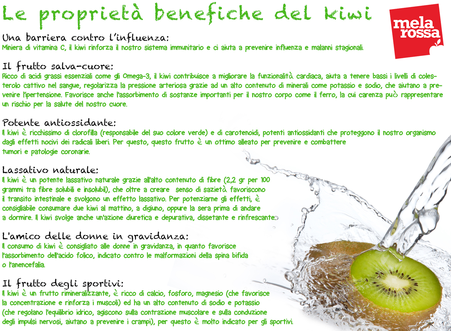 Le proprietà benefiche del kiwi.