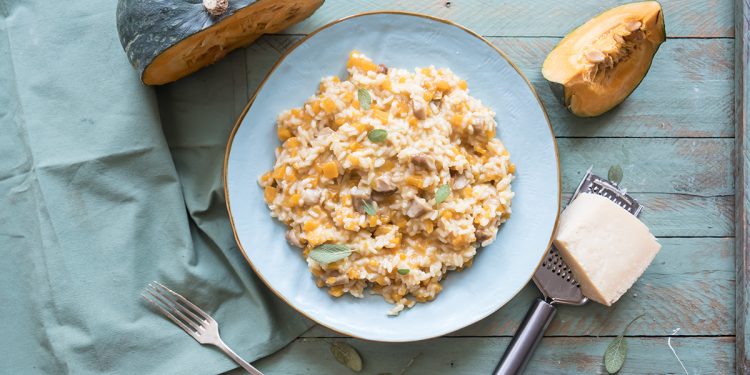 Ricette con la zucca: risotto zucca e porcini