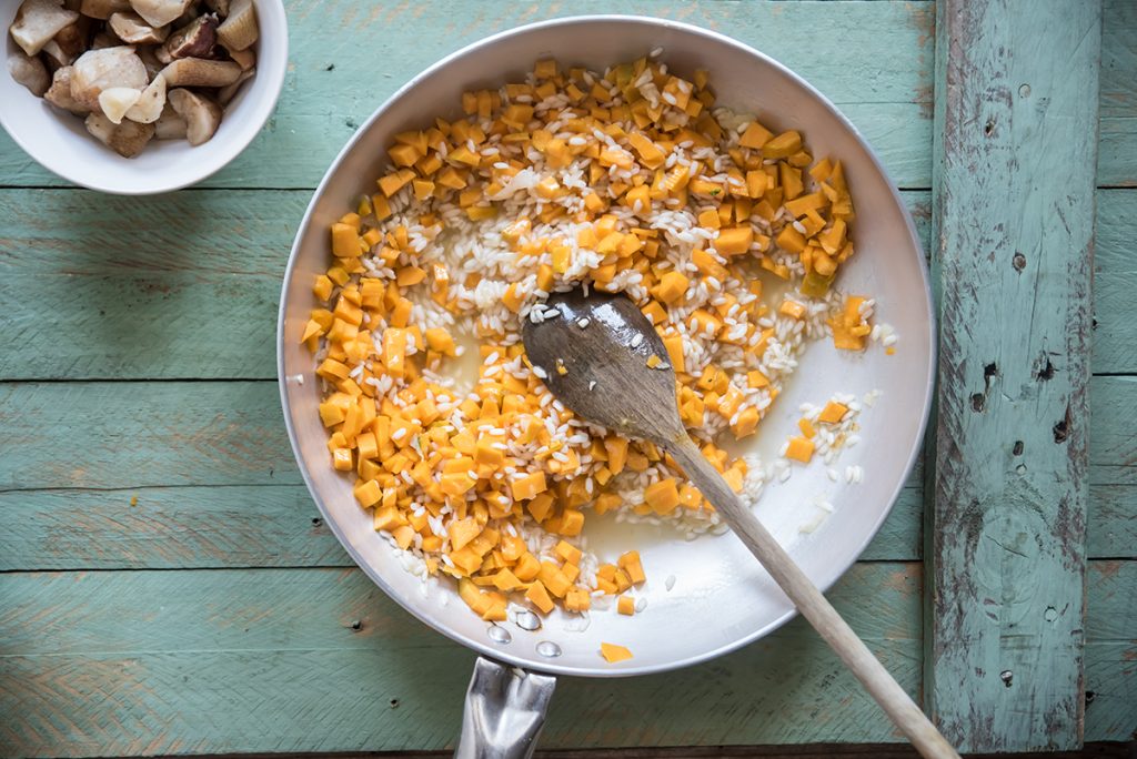 risotto zucca e porcini metti la zucca