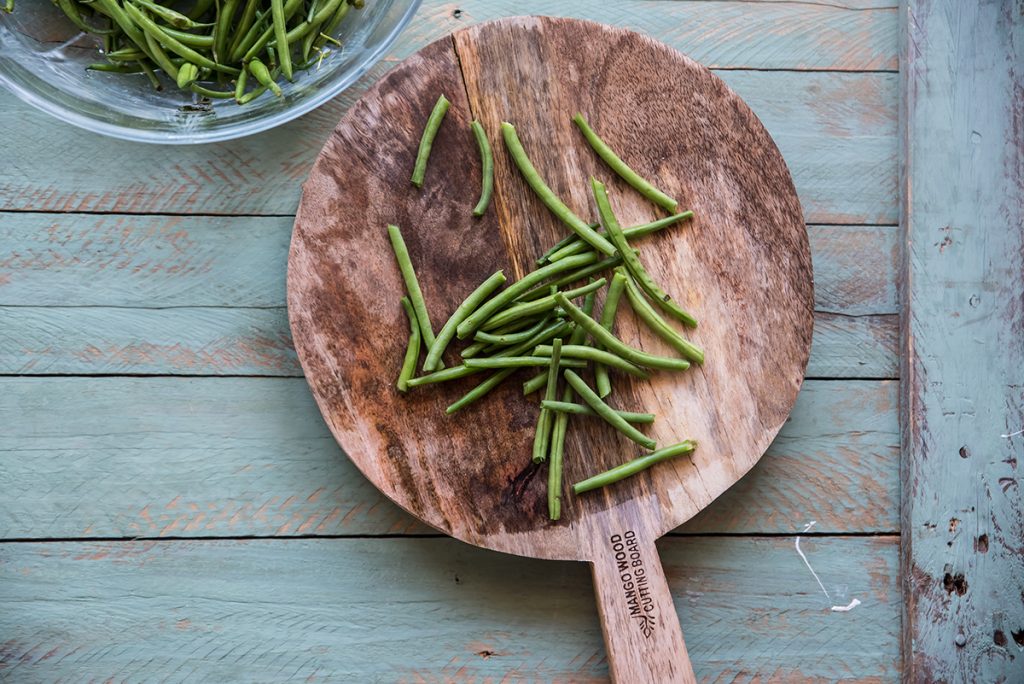 Preparazione fagiolini sott'olio