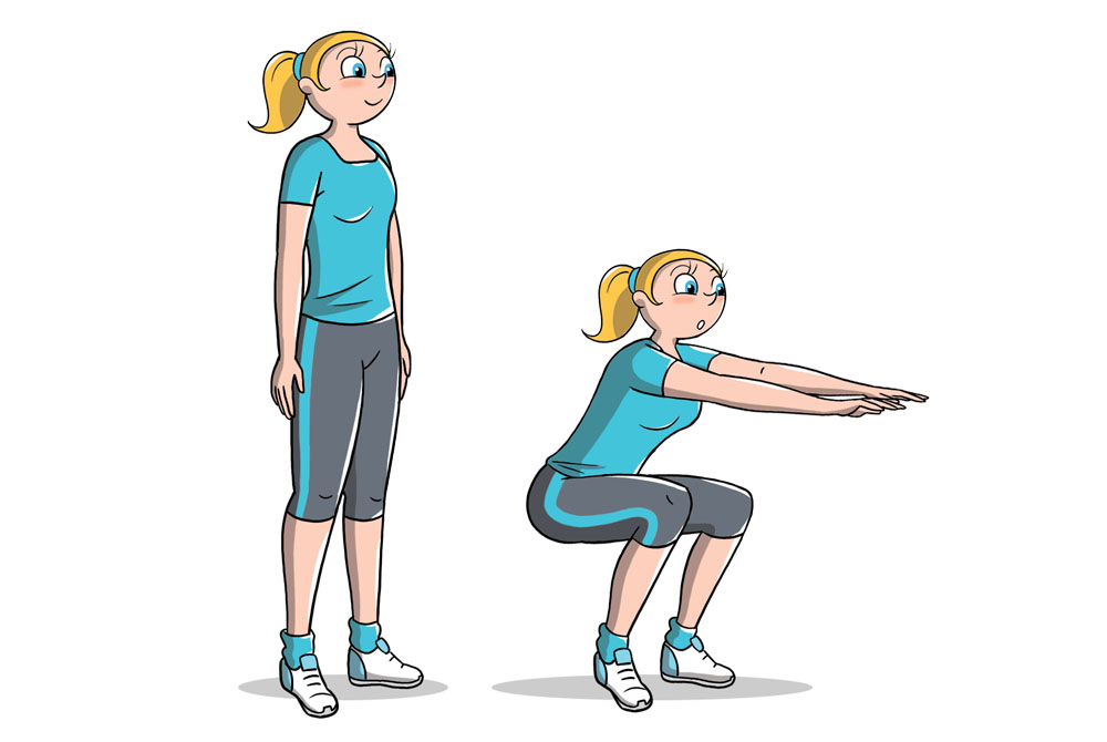 allenamento 7 minuti: squat
