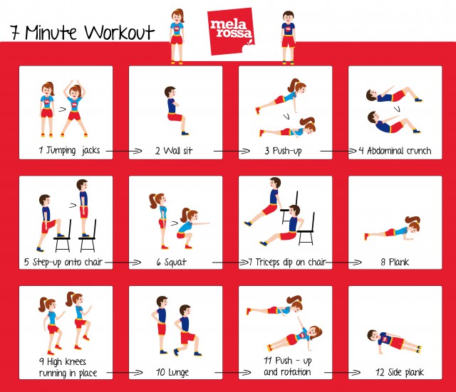 12 esercizi in 7 minuti: workout