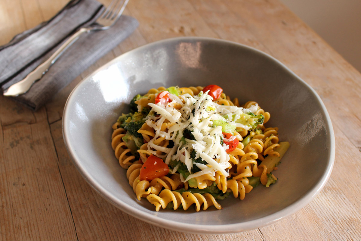 Ricette la farina di teff: fusilli al teff