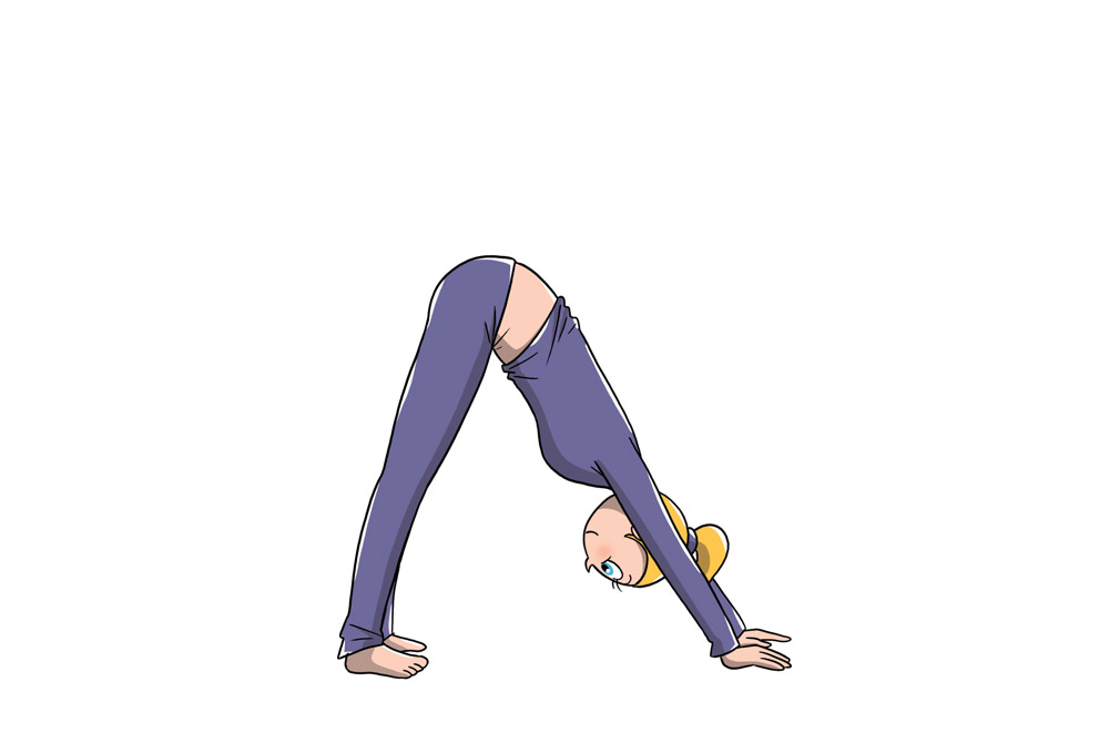 saluto al sole: Adho Mukha Svanasana