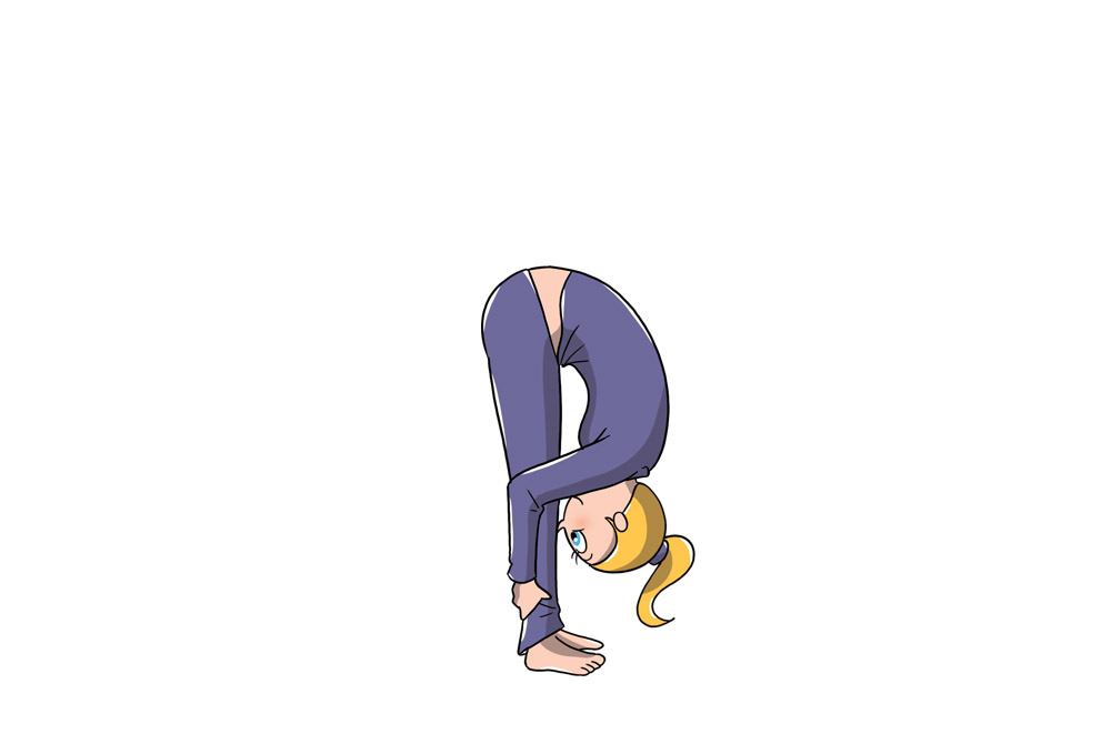 saluto al sole: uttanasana