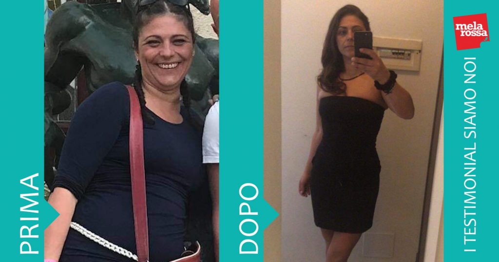 Dieta Melarossa: Sandra Della Valle, - 13 kg