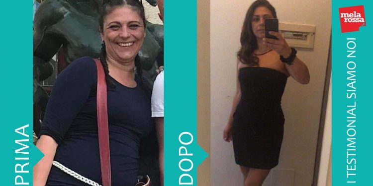 Dieta Melarossa: Sandra Della Valle, - 13 kg
