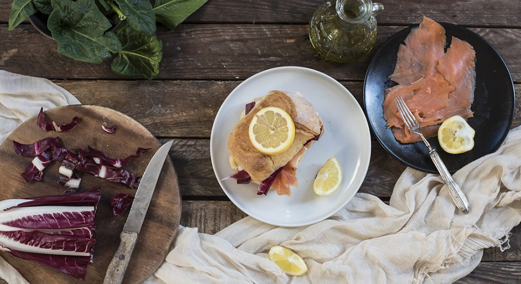 Panino con salmone
