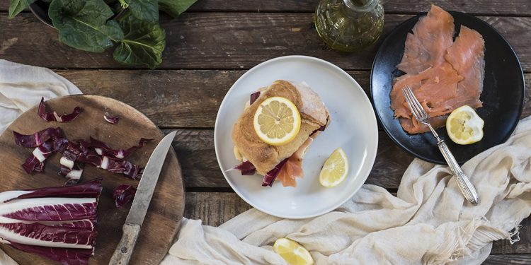 Panino con salmone