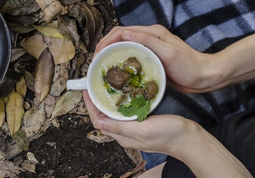 zuppa di patate porcini porri