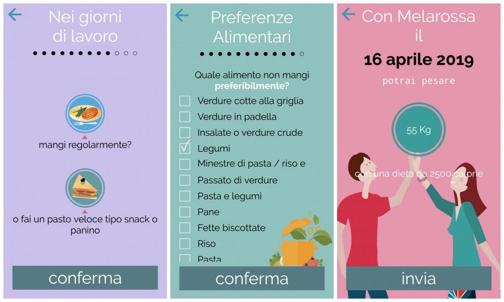 app melarossa, step 6