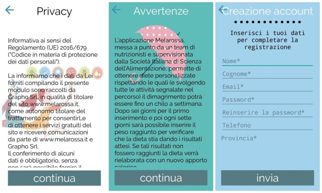 Melarossa la tua dieta personalizzata de Grapho Srl - (Android Aplicații) — AppAgg
