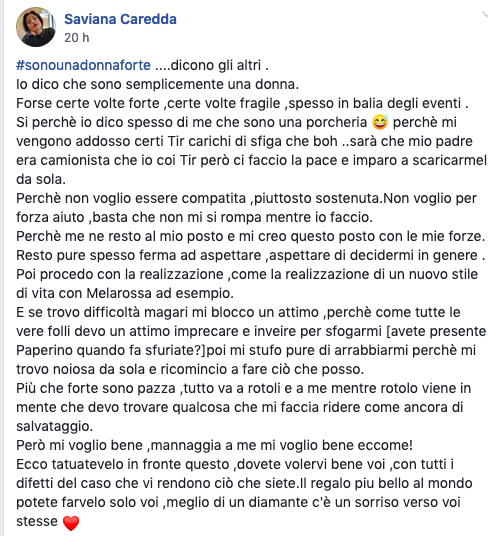 sono una donna forte, gli auguri per la festa delle donne dal gruppo Facebook di Melaossa