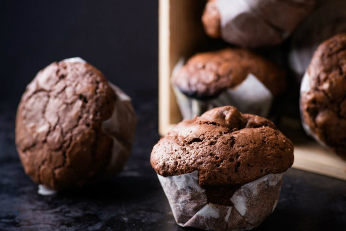 ricette con nocciole, muffin al cioccolato e nocciole