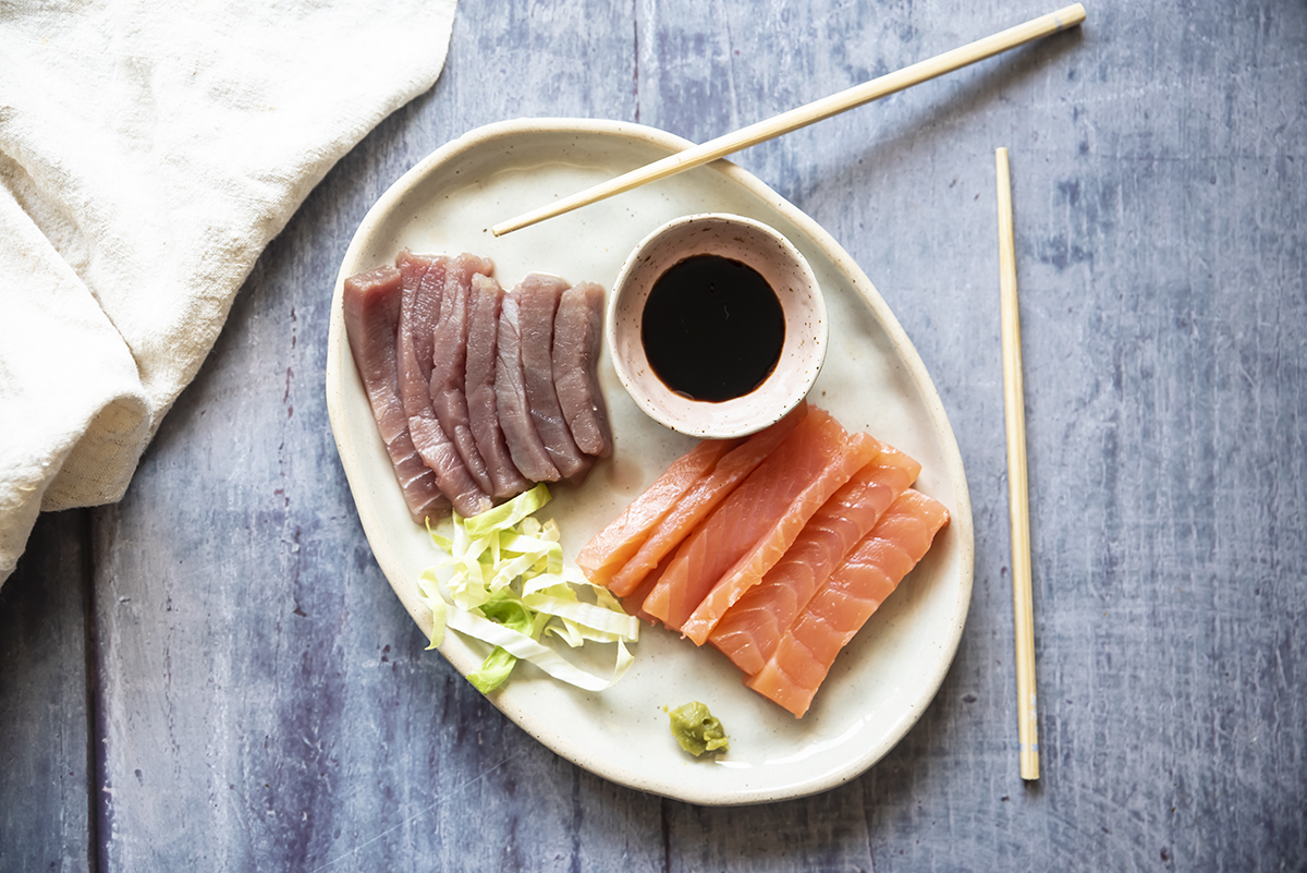 sashimi di salmone e tonno