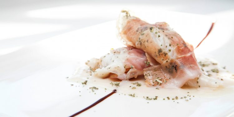 saltimbocca di rana pescatrice con Prosciutto di Modena Dop