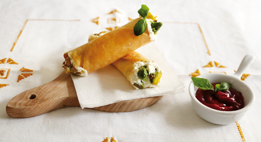 cannoli di parmigiano ripieni senza glutine asparagi