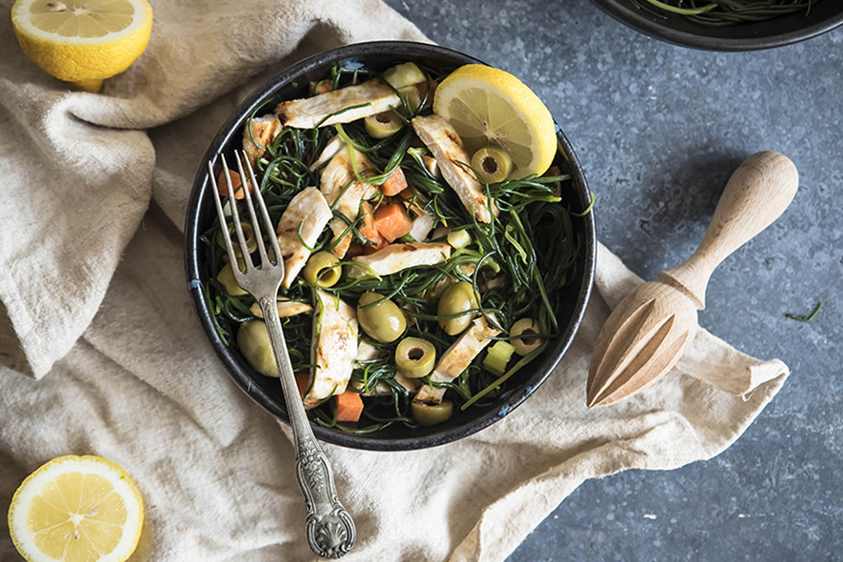 ricette con agretti insalata di pollo con agretti