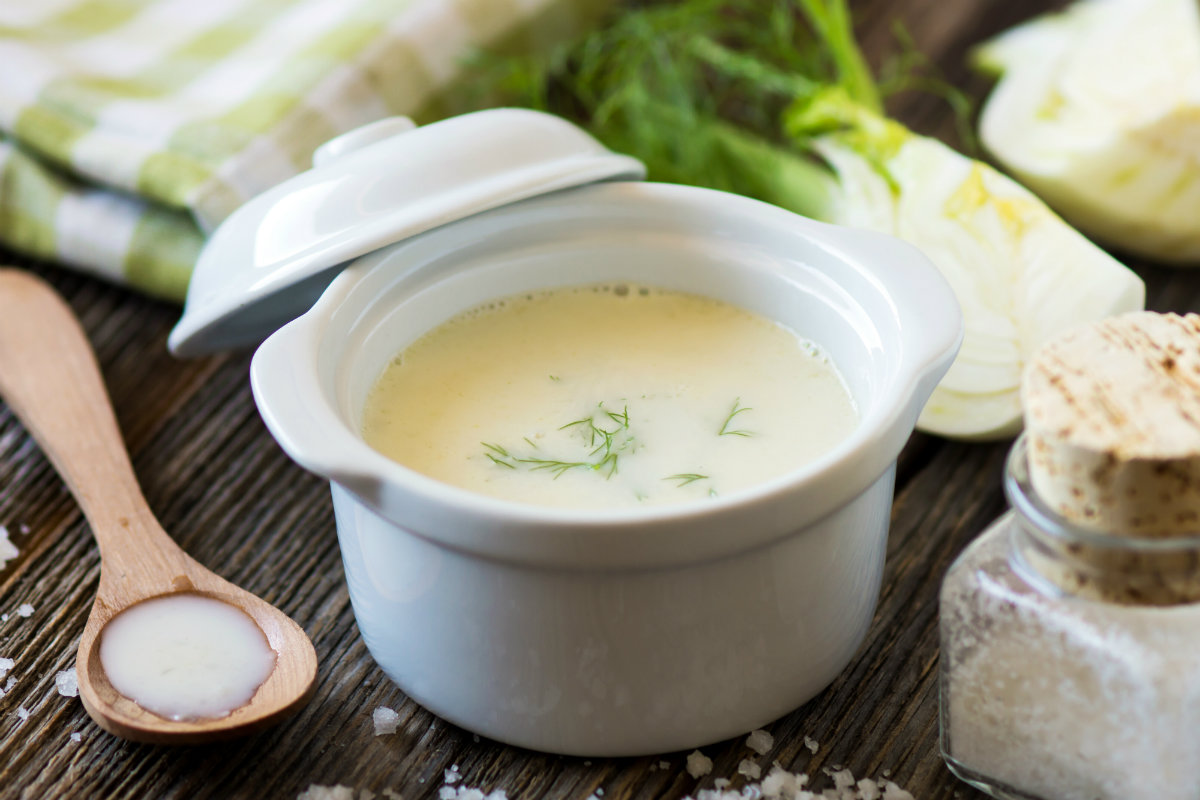 ricette con finocchi, zuppa di finocchi con bocconcini di soia