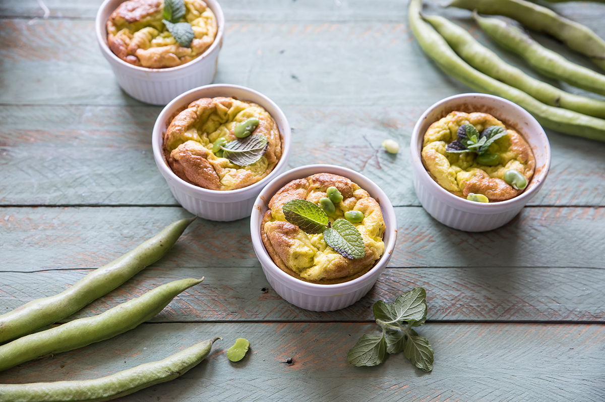 ricette con le fave flan di fave alla menta