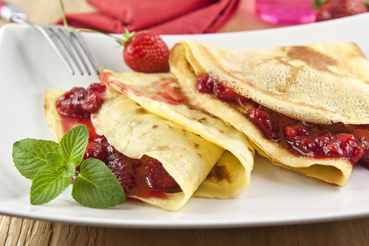 Ricette con le fragole: crepes con le fragole