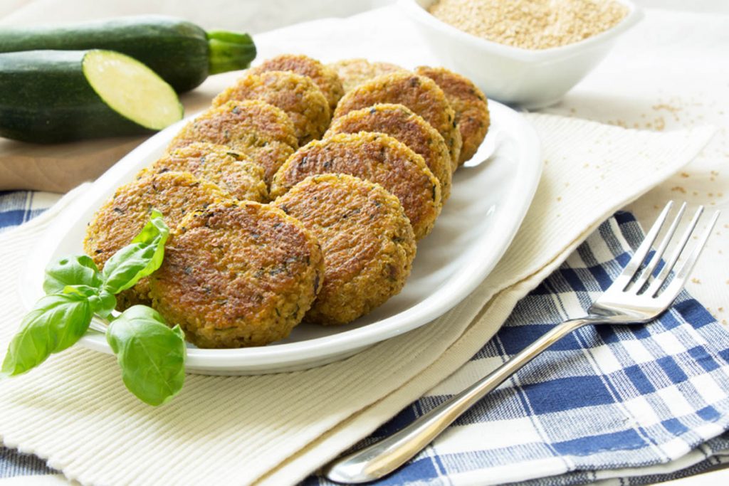 ricette con zucchine polpette di quinoa e zucchine