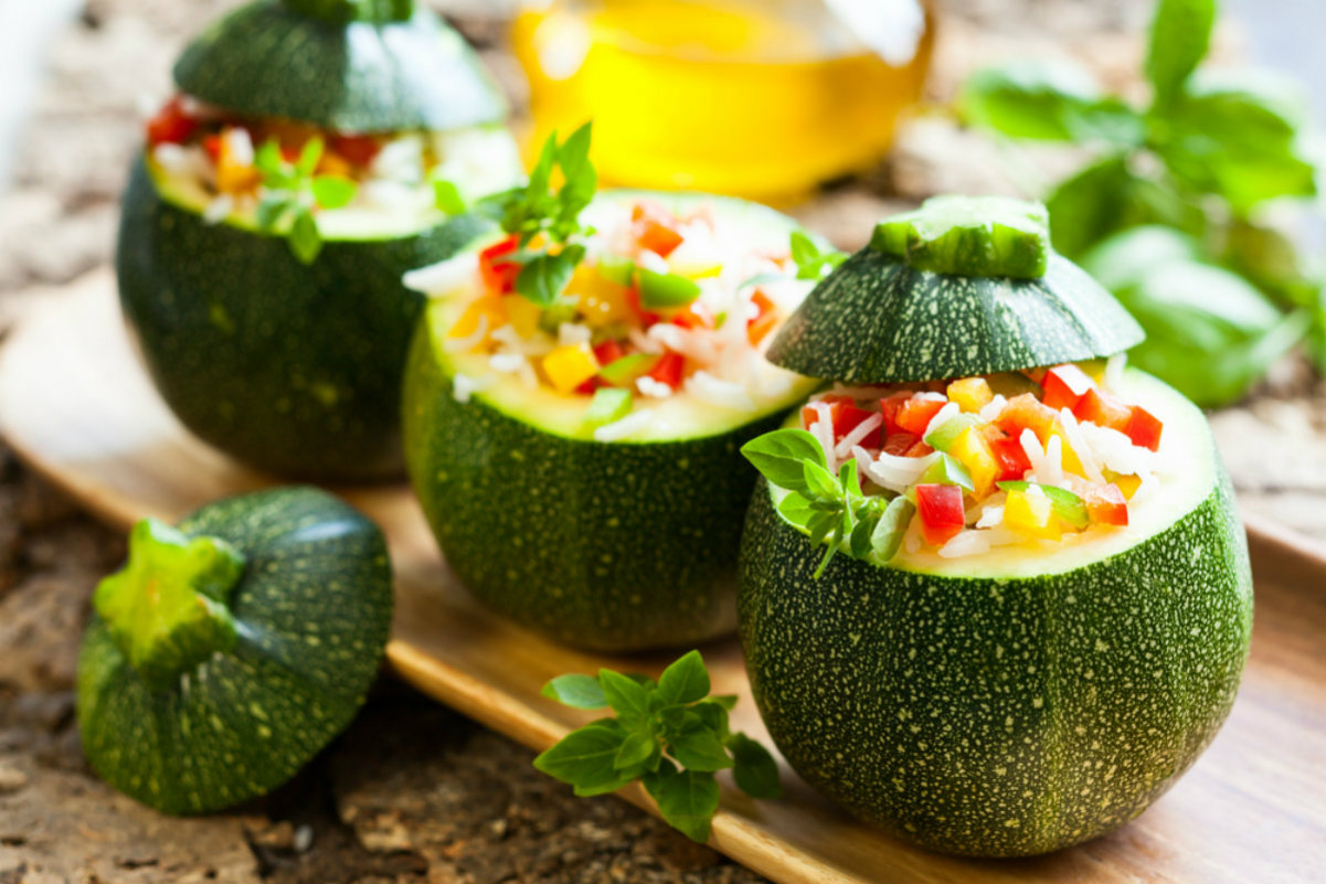 ricette con zucchine, zucchine ripiene al forno