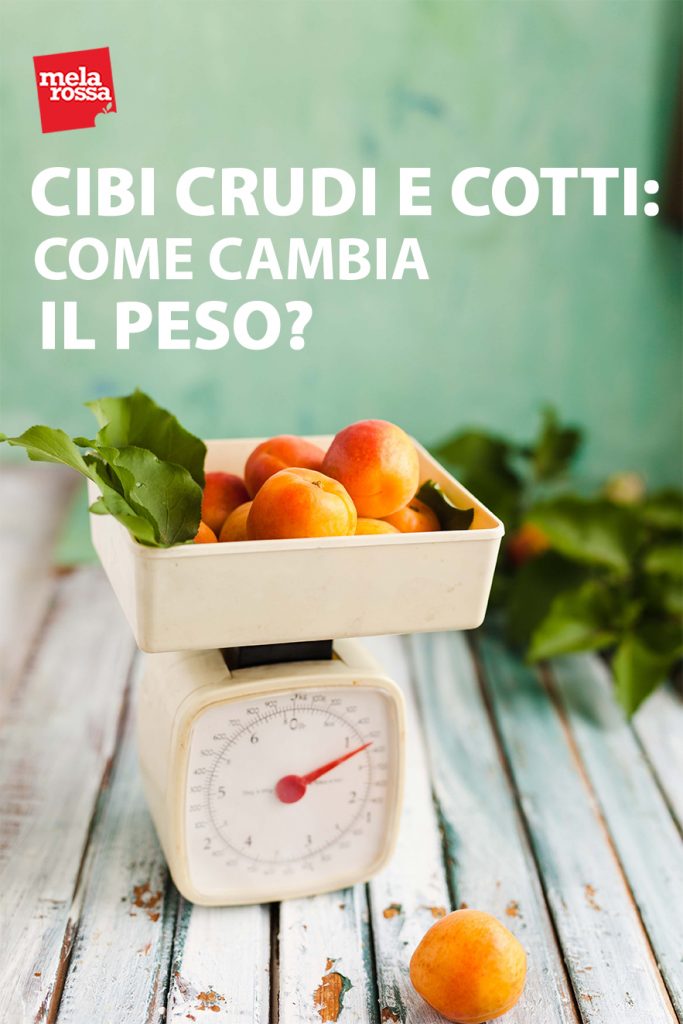 peso del cibo: crudo e cotto differenze