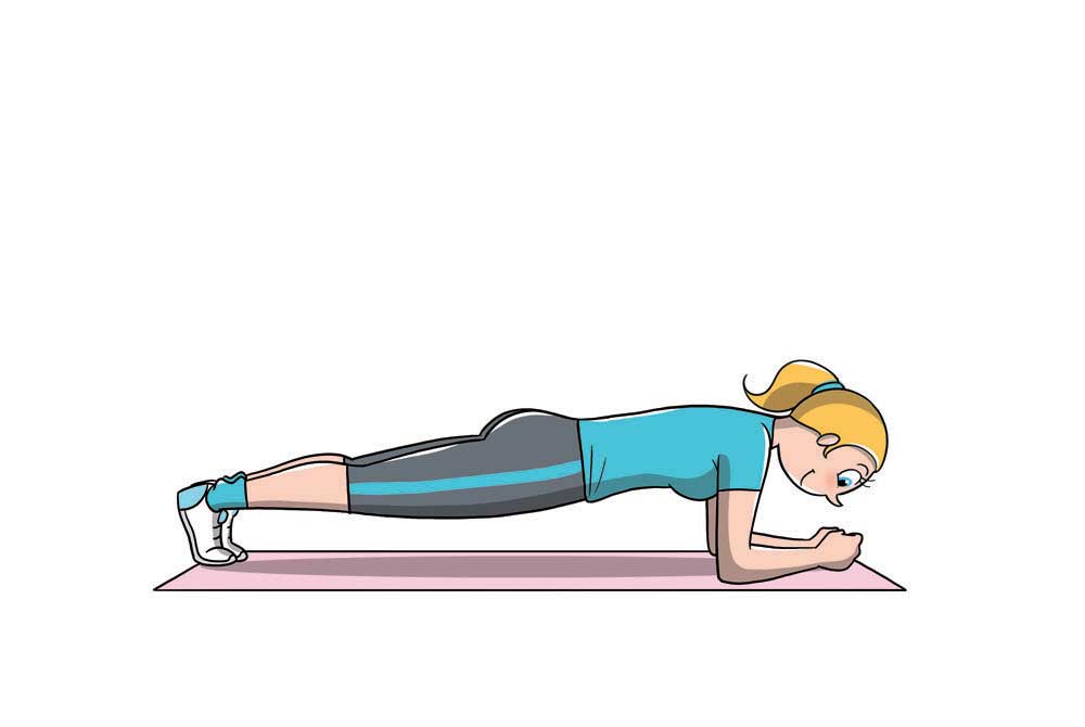 diastasi addominale: plank