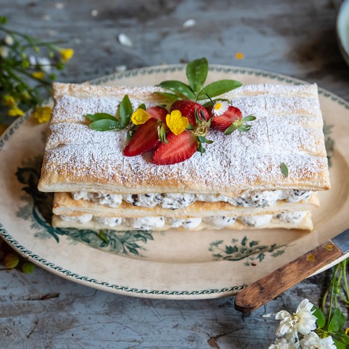 Millefoglie con ricotta e cioccolato